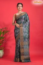 PURE PRINTED TUSSAR SILK GREEN