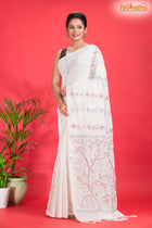 PURE COTTON KATHA STITCH WHITE