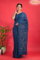 PURE COTTON KATHA STITCH NAVY BLUE