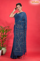 PURE COTTON KATHA STITCH NAVY BLUE