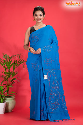 PURE COTTON KATHA STITCH SKY BLUE
