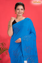 PURE COTTON KATHA STITCH SKY BLUE