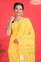 PURE COTTON KATHA STITCH YELLOW