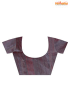 Tussar Kantha Stitch with black sky hand paint big leaf motif