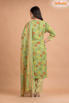 LIGHT GREEN COTTON KURTI Three Piece