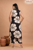 BLACK FLORAL COORD SET Two Piece