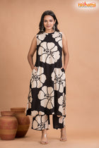BLACK FLORAL COORD SET Two Piece