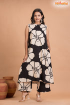 BLACK FLORAL COORD SET Two Piece