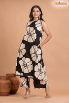 BLACK FLORAL COORD SET Two Piece