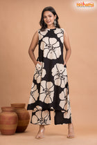 BLACK FLORAL COORD SET Two Piece