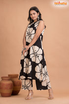 BLACK FLORAL COORD SET Two Piece