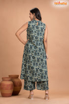 BLUE FLORAL COORD SET Two Piece