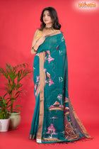 LINEN Handpaint Deep Green