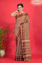 KOVAI KORA COTTON PURPLE GOLDEN BROWN
