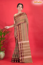 KOVAI KORA COTTON PURPLE GOLDEN BROWN