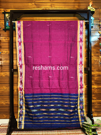 Pure Sambalpuri Cotton Saree -  Colour Pink