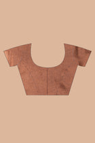 Pure Tussar Silk Jamdani Dark Brown