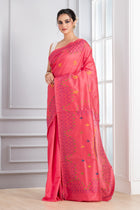 Hand Embroidery Stitch Pink Red