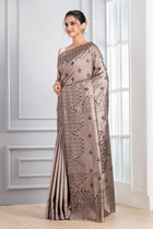Hand Embroidery Stitch Pink Silver Gold