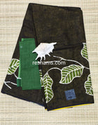 Mul Cotton Digital Print Saree – Black Yellow
