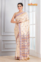 Assam Silk White Blue