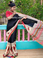 Mul Cotton with PomPom Lace – Black