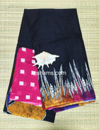Mul Cotton Digital Print Saree – Black