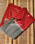 Pure Sambalpuri Ikkat Kotki Cotton Saree -  Colour Brick Red