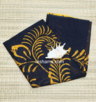 Mul Cotton Digital Print Saree – Black with Yellow