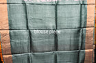 Pure Tussar Silk Saree – Printed with Green and Golden Zari Border
