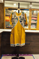 PEN KALAMKARI YELLOW BOUTIQUE COTTON KURTI