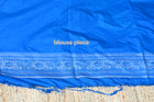 Royal Blue Silk Saree in Flower Print  – with Silver Zari Border
