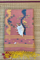 Handloom Cotton Baby Pink With Jamdani Work Saree