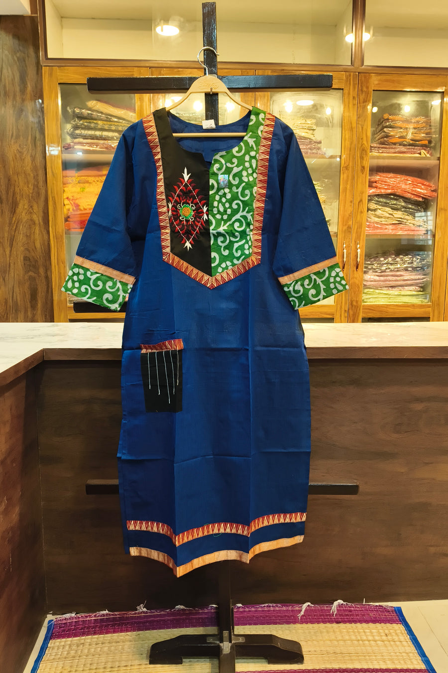 BLUE GREEN BOUTIQUE COTTON KURTI