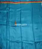 Hand Embroidered Hand Painted Kantha Stitch Blue Saree – Woven in Pure Tussar Silk