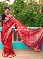 Liva Silk Saree – Shiny Red