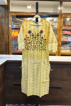 LIGHT YELLOW  BOUTIQUE COTTON KURTI