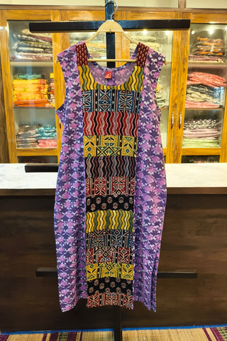 WHITE Purple Patch BOUTIQUE COTTON KURTI