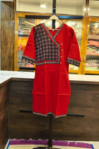 RED PATCH BOUTIQUE COTTON KURTI